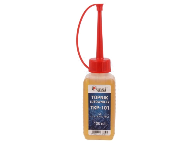 Flux: vioolhars; halogeen,ROL1; vloeistof; kunststof bak; 100ml Flux: vioolhars; halogeen,ROL1; vloeistof; kunststof bak; 100ml